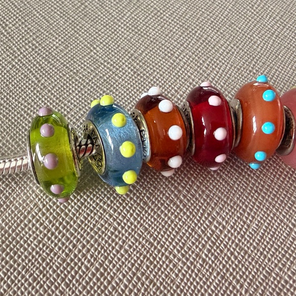 Rare and Retired Pandora Seeing Spots Murano Charms Full collection - Picture 2 of 5